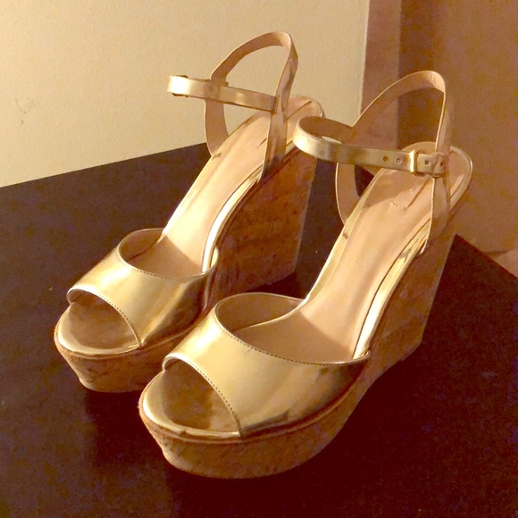 Gold Platform Wedges - All Shoes | Red Dress Gold Platform wedges